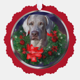 Adorno De Papel Navidades de Weimaraner
