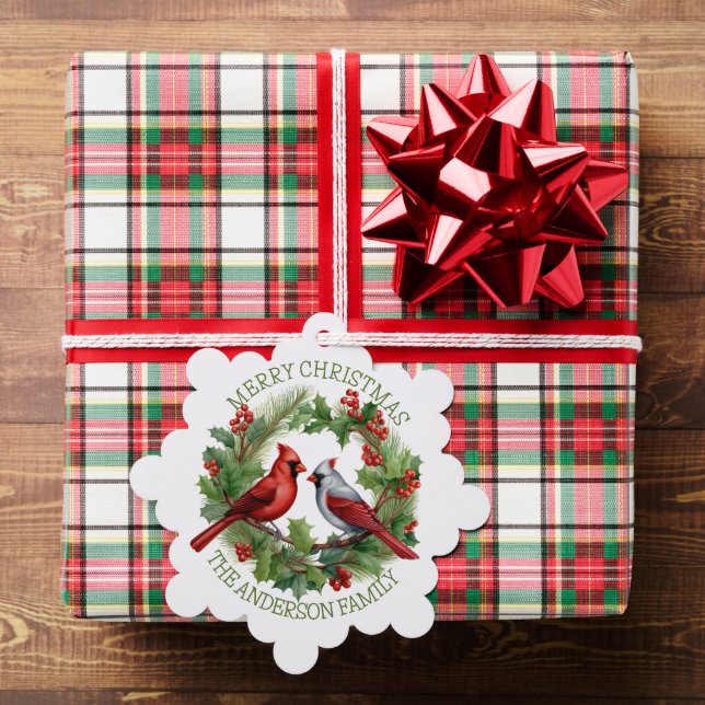 Adorno De Papel Navidades del Cardenal Blanco y Rojo (Insitu (Regalo))