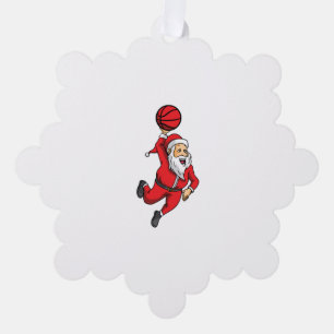 Adorno De Papel Navidades del equipo de baloncesto de Santa Claus