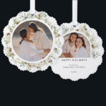 Adorno De Papel Navidades del Personalizado de Eucalyptus Greenery<br><div class="desc">Mejore sus celebraciones navideñas con nuestra "Tarjeta de Ornamento de Navidad Personalizado Eucalyptus Greenery Botánica". Esta exquisita tarjeta está diseñada para captar la esencia de la elegancia del cottagecore con su delicada vegetación eucaliptos y su flor de acuarela botánica. El mínimo follaje y el diseño de las tarjetas de Navidades...</div>