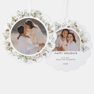 Adorno De Papel Navidades del Personalizado de Eucalyptus Greenery