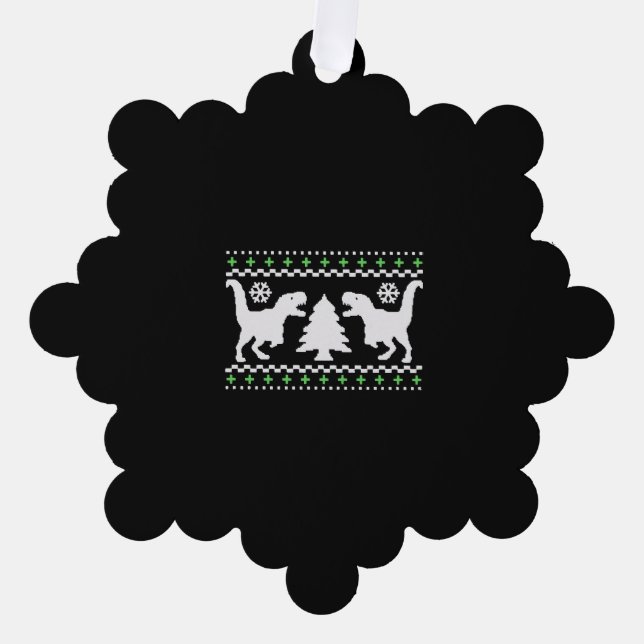 Adorno De Papel Navidades divertidos de T REX (Anverso)