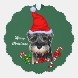 Adorno De Papel Navidades en miniatura de Schnauzer