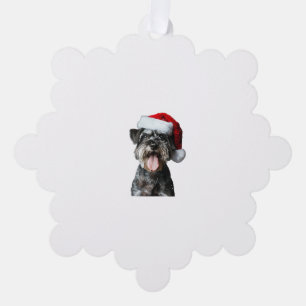 Adorno De Papel Navidades en miniatura de Schnauzer