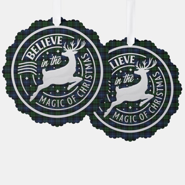 Adorno De Papel Navidades escoceses de Black Watch (Anverso/Reverso)