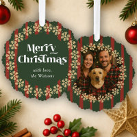Navidades fotográficos del patrón verde pintado
