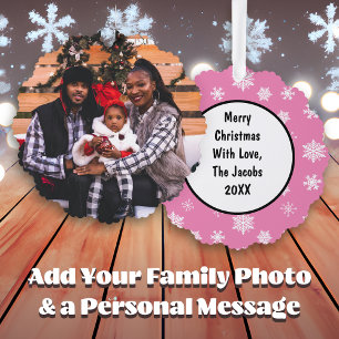 Adorno De Papel Navidades fotográficos familiares personalizados