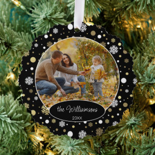 Adorno De Papel Navidades fotográficos familiares personalizados p