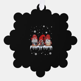 Adorno De Papel Navidades Gnome Camisas Rojas Gnomies Máquina de c