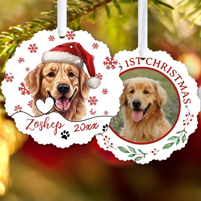 Adorno De Papel Navidades Golden Retriever Dog Personalizado (Subido por el creador)