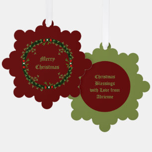Adorno De Papel Navidades góticos Personalizado Wreath