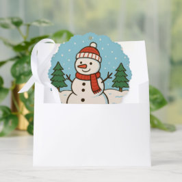 Adorno De Papel Navidades graciosos de Snowman Cute