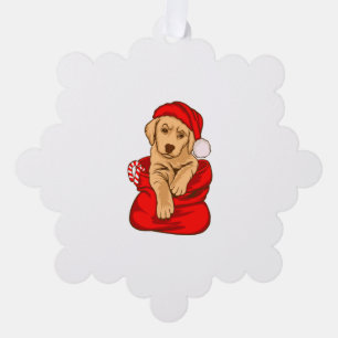 Adorno De Papel Navidades graciosos Perro Navidad Vintage con perr