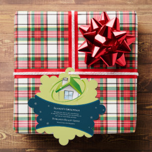 Adorno De Papel Navidades inmobiliarios saludan a Keepsake
