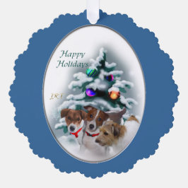 Adorno De Papel Navidades Jack Russell Terrier