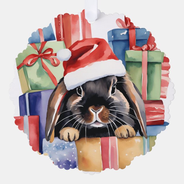 Adorno De Papel Navidades Lop Conejo Conejo Conejo Conejo (Anverso)