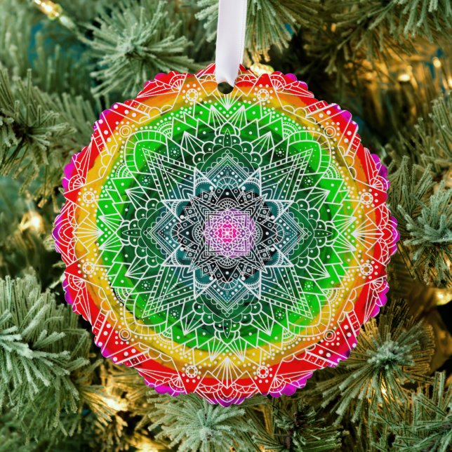 Adorno De Papel Navidades mágicos personalizados Mandala (Insitu (árbol))