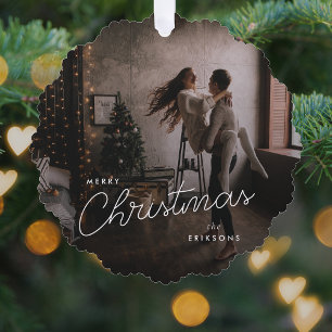 Adorno De Papel Navidades modernos de moda   Foto De Pareja Oscura