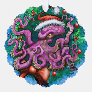 Adorno De Papel Navidades Octopus Window Cling