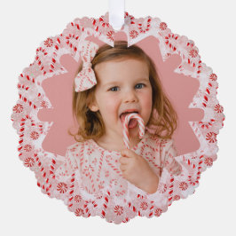 Adorno De Papel Navidades Personalizados de Peppermint Candy Cane