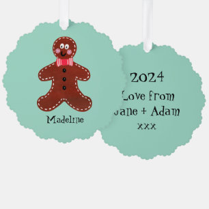 Adorno De Papel Navidades personalizados Gingerbread Man