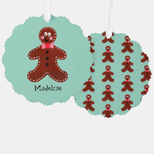 Adorno De Papel Navidades personalizados Gingerbread Man