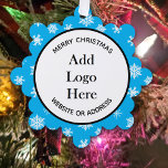 Adorno De Papel Navidades Regalos de Apreciación del Cliente Comer<br><div class="desc">Añada el logotipo y la información de su empresa a esta etiqueta de regalo de agradecimiento de clientes y empleados.</div>