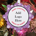 Adorno De Papel Navidades Regalos de Apreciación del Cliente Comer<br><div class="desc">Añada el logotipo y la información de su empresa a esta etiqueta de regalo de agradecimiento de clientes y empleados.</div>