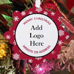 Adorno De Papel Navidades Regalos de Apreciación del Cliente Comer<br><div class="desc">Añada el logotipo y la información de su empresa a esta etiqueta de regalo de agradecimiento de clientes y empleados.</div>