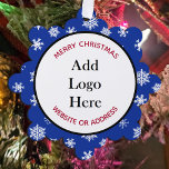 Adorno De Papel Navidades Regalos de Apreciación del Cliente Comer<br><div class="desc">Añada el logotipo y la información de su empresa a esta etiqueta de regalo de agradecimiento de clientes y empleados.</div>