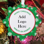 Adorno De Papel Navidades Regalos de Apreciación del Cliente Comer<br><div class="desc">Añada el logotipo y la información de su empresa a esta etiqueta de regalo de agradecimiento de clientes y empleados.</div>