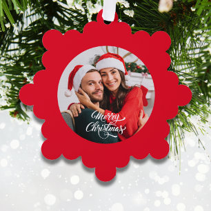 Adorno De Papel Navidades rojos fotográficos