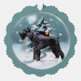 Adorno De Papel Navidades Schnauzer gigantes