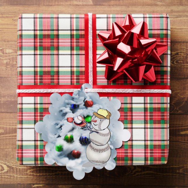 Adorno De Papel Navidades Snowman de Béisbol (Insitu (Regalo))
