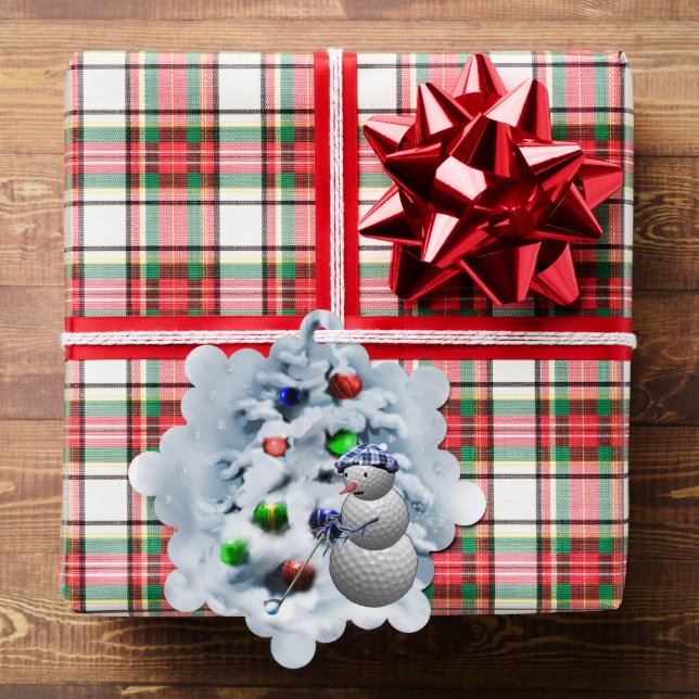 Adorno De Papel Navidades Snowman del Golf Ball (Insitu (Regalo))
