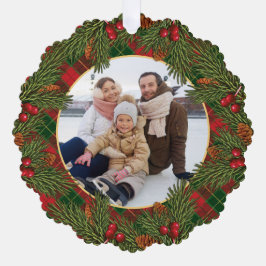 Adorno De Papel Navidades Tartán Tartán tradicional Wreath Photo