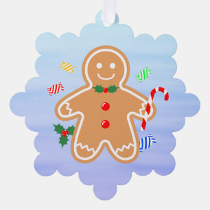 Adorno De Papel Navidades tratan a un hombre de pan de jengibre