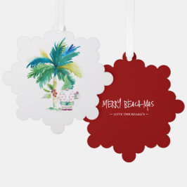 Adorno De Papel Navidades tropicales de Merry Beach-mas