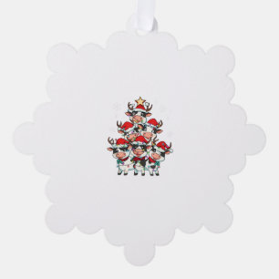 Adorno De Papel Navidades vacuno Chicas navideños niños divertidos