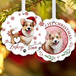 Adorno De Papel Navidades Welsh Corgi Perro personalizado