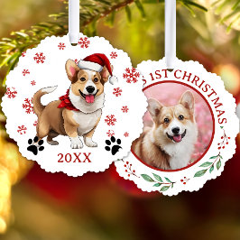 Adorno De Papel Navidades Welsh Corgi Perro personalizado