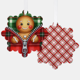 Adorno De Papel Navidades Zipper Ginger Bread