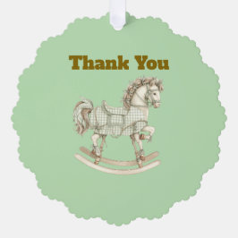 Adorno De Papel Neutral Baby Shower Thank You Paper Ornament