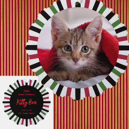 Adorno De Papel New Kitty in the House Christmas