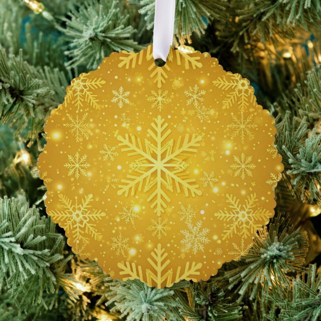 Adorno De Papel Nieve Dorada (Insitu (árbol))