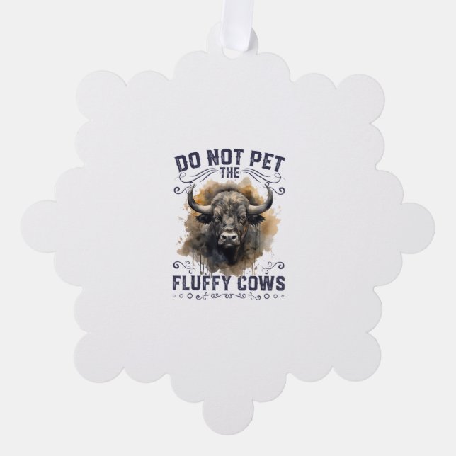 Adorno De Papel No Mascota El Parque Fluffy Cows Bison Yellowstone (Anverso)