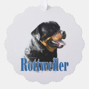 Adorno De Papel Nombre de Rottweiler