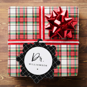 Adorno De Papel Nombre personalizado Dr. Médica Minimalista