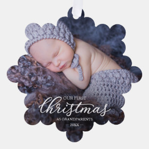 Adorno De Papel Nuestra primera Navidad como abuelos