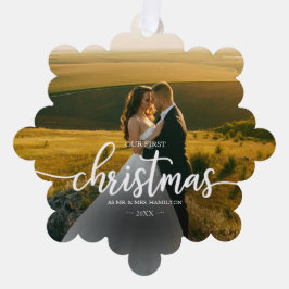 Adorno De Papel Nuestra Primera Navidad Como Señor Y Señora